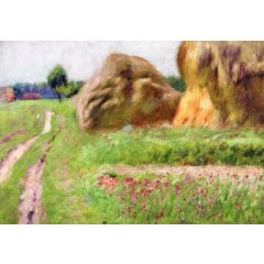 Haystacks Painting Reproduction