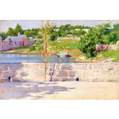 Coast Village Painting Reproduction