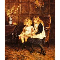 Reading Lesson Painting Reproduction