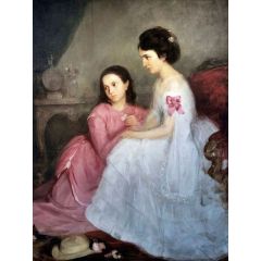 Double Portrait, Joseph Wittich daughters, also known as Kett?s arckép, Wittich József leányai Painting Reproduction