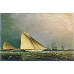 Puritan’ Racing Off of Staten Island Painting Reproduction