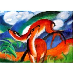 Red Deer II Painting Reproduction