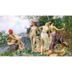 Study for the Judgement of Paris Painting Reproduction
