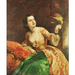 The green parrot Painting Reproduction