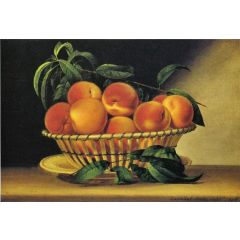 Bowl of Peaches Painting Reproduction