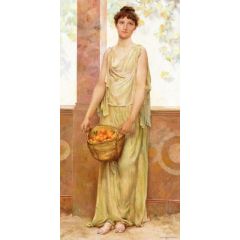 Basket of Oranges Painting Reproduction