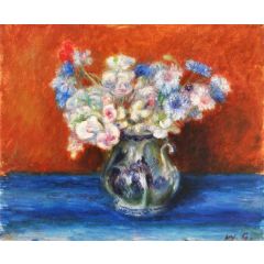 Flowers in a Sugar Bowl Painting Reproduction