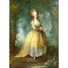 A Walking Girl(also known as La Promeneuse) Painting Reproduction