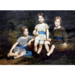 The Grandchildren of Ignác Pfeffer Painting Reproduction