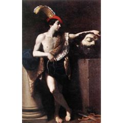 David with the Head of Goliath Painting Reproduction