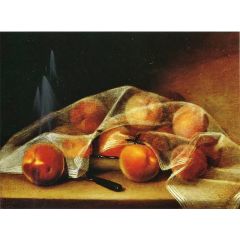 Fruit Piece with Peaches Covered by a Handkerchief, also known as Covered Peaches Painting Reproduction
