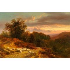 Evening in Hampshire Painting Reproduction