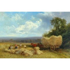 Harvest Scene Painting Reproduction