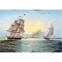 Off Sandy Hook Painting Reproduction