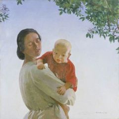 Mother and Child Painting Reproduction