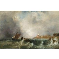 Entrance to Portsmouth Harbour Painting Reproduction