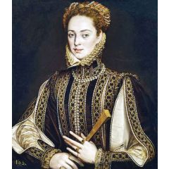 La dama del abanico Painting Reproduction