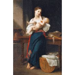 First Touch, small version, also known as Premieres Caresses Painting Reproduction