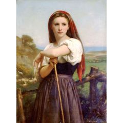 Young Shepherdess, large version Painting Reproduction