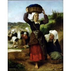 Washerwomen of Fouesnant Painting Reproduction