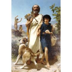 Homer and His Guide Painting Reproduction