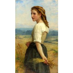 The Gleaning Girl Painting Reproduction