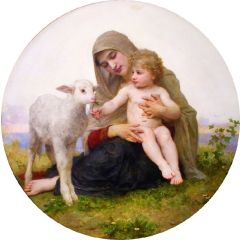 The Virgin with the Lamb Painting Reproduction