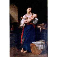 First Caresses, large version Painting Reproduction