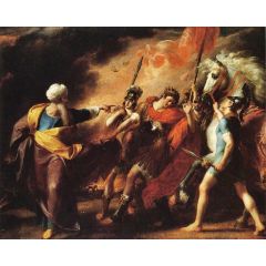 Saul Reproved by Samuel for Not Obeying the Commandments of the Lord Painting Reproduction