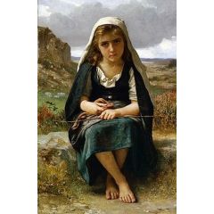 The Shepherdess Painting Reproduction