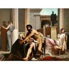 Odysseus and Eurycleia Painting Reproduction