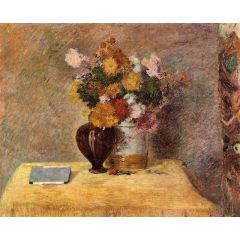 Flowers and Japanese Book Painting Reproduction