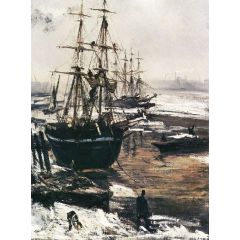 The Thames in Ice Painting Reproduction