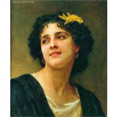 Portrait of a Brunette Painting Reproduction
