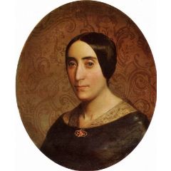 Portrait of Amelina Dufaud Painting Reproduction