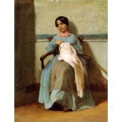 Portrait of Léonie Bouguereau Painting Reproduction