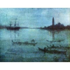 Nocturne in Blue and Silver: The Lagoon, Venice Painting Reproduction