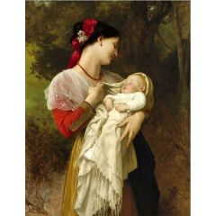 Maternal Admiration (large version) Painting Reproduction