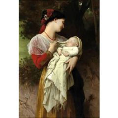 Maternal Admiration (small version) Painting Reproduction