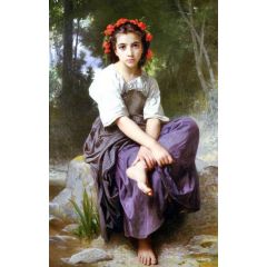 At the Edge of the Brook Painting Reproduction