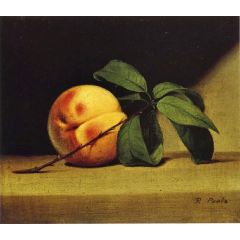 Still Life with Peach Painting Reproduction