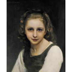 Portrait of a Young Girl Painting Reproduction