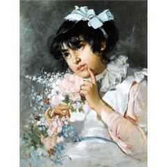 The Young Coquette Painting Reproduction