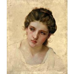 Study of a Woman’s Head Painting Reproduction