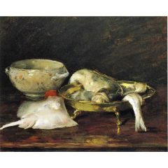 Still Life with Fish Painting Reproduction