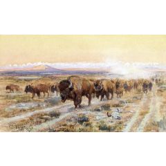 The Bison Trail Painting Reproduction