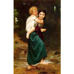 The Crossing of the Ford Painting Reproduction