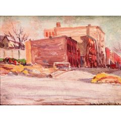 Foot of 52nd Street at Hudson Park Painting Reproduction