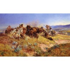 Buffalo Hunt No.40 Painting Reproduction