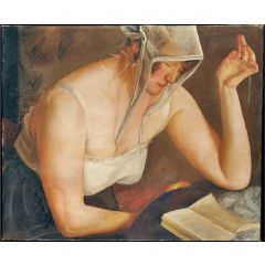 Woman Reading Painting Reproduction